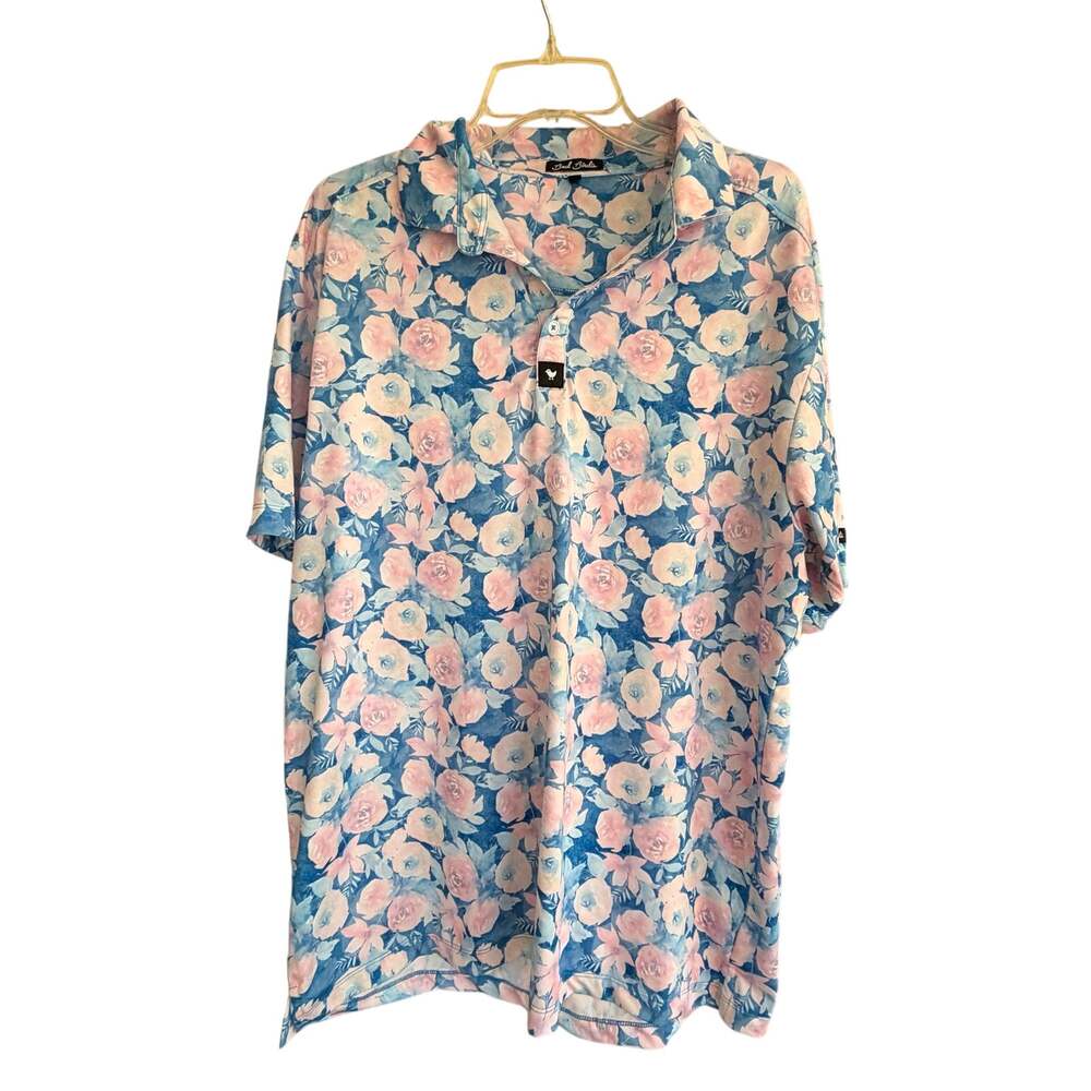 BAD BIRDIE COACHELLA GOLF POLO SHIRT XL FLORAL